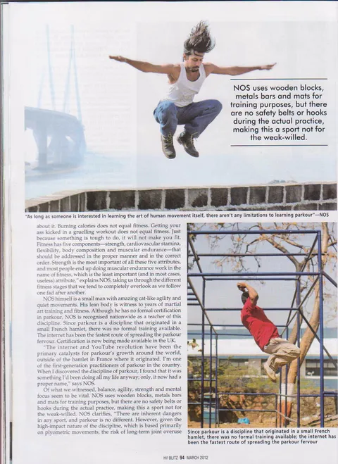 Scan: Article in Hi! Blitz magazine in Mar, 2012. Page 5.