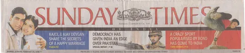 Scan: Coverage in The Times of India on Sun, Feb 24, 2008.
