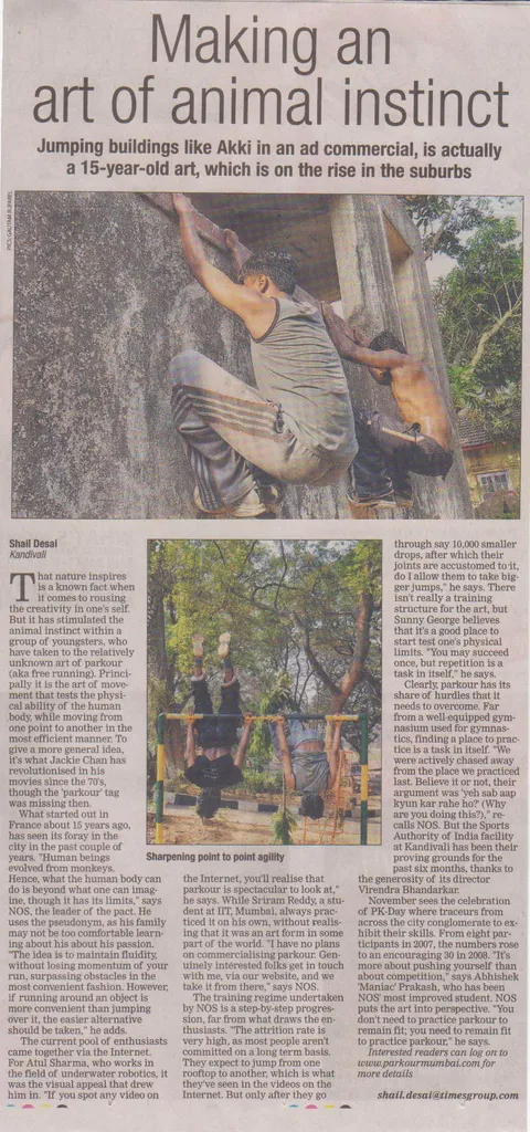 Scan: Article in Bombay Times on Sun, Apr 26, 2009.